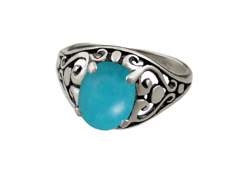 Sterling Silver Filigree Heart Ring With Turquoise Size 9 Sterling Silver Filigree Heart Ring With Turquoise Size 9